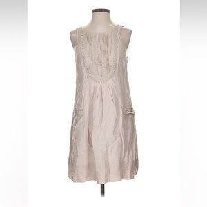BCBGMaxAzria Cream Sleeveless Dress